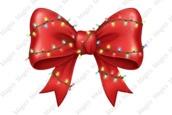 Cute Bow Merry Christmas PNG Product Image 1