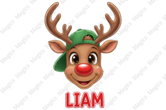 Custom Reindeer Christmas With Kid Names Png Product Image 1