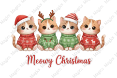 Meowy Christmas Cats PNG Product Image 1