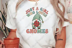 Just a Girl Who Loves Gnomes PNG Sublimation Product Image 2