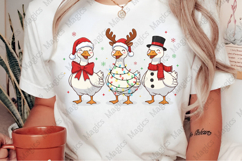 Vintage Santa Goose PNG Funny Product Image 2