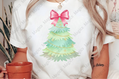 Glitter Christmas Tree Coquette Png Product Image 2