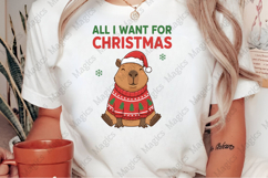 Cute Capybara Christmas PNG Product Image 2