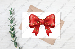 Cute Bow Merry Christmas PNG Product Image 3