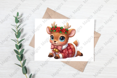 Christmas Deer Patchwork PNG Product Image 3