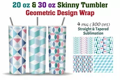 Geometric Design 20 Oz & 30 Oz Skinny Tumbler Product Image 1