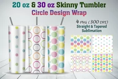 Circle Skinny Tumbler | 20 Oz & 30 Oz Tumbler Wrap Product Image 1