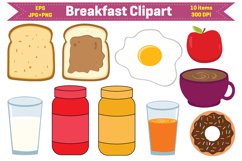 Breakfast Clipart Set | Morning Foods Clipart Product Image 1