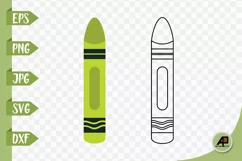 Crayon Outline With Clipart PNG JPG EPS SVG DXF Product Image 1