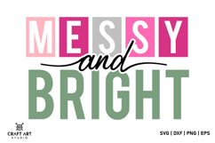 Messy And Bright SVG | Funny Christmas SVG Design Product Image 1