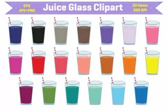 Juice Glass Clipart | Juice Clipart Design Verity Color Product Image 1