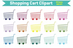 Shopping Cart Clipart | Shopping Cart Icon Digital Clipart Product Image 1