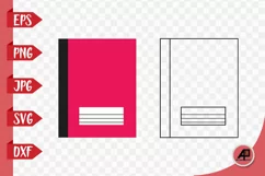 Notebook Outline with Clipart PNG JPG EPS SVG DXF Product Image 1