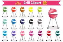 Grill Clipart | Kitchen item Clipart PNG JPG EPS Product Image 1