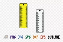 Ruler Outline with Color Clipart PNG JPG EPS SVG DXF Product Image 1