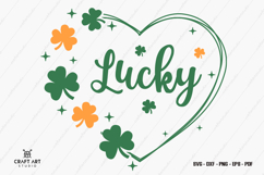 Lucky Heart SVG | St Patricks Day T Shirt Design Product Image 2