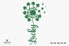 Lucky Dandelion Flower SVG | ST Patricks Day SVG T Shirt PNG Product Image 1