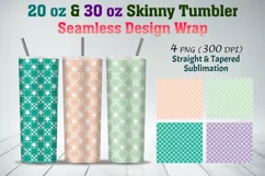 Seamless Design Skinny Tumbler | 20 Oz & 30 Oz Tumbler Wrap Product Image 1