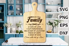 Recipe for Family Funny Quotes SVG PNG Product Image 1