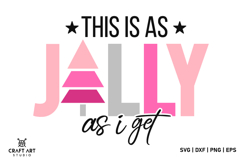Funny Christmas SVG - Pink Jolly Christmas SVG Design Product Image 1