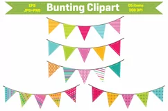 Bunting Clipart | Garland Clipart | Party Flag Clipart Product Image 1