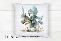 Adorable Knight Clipart PNG, Fantasy Warrior Illustration Product Image 4