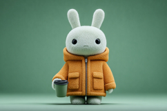 Cute Rabbit Tea Coffee Break Tumbler Wallpaper 12 Product Image 1