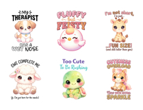 86 Cute Funny Animal Quotes PNG Bundle for Shirts and Mugs Product Image 12