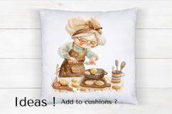 Adorable Baking Grandma PNG Clipart for Kitchen Crafts Product Image 4