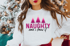Naughty And I Know It | Funny Christmas SVG | Christmas Tree Product Image 2