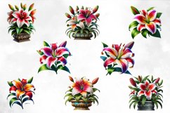 Watercolor Lily Clipart Bundle Product Image 5