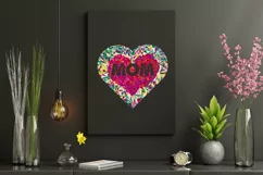 Mom in Heart T-Shirt Design | Happy Mother's Day Product Image 2
