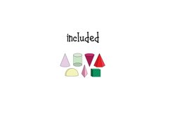 3D Geometric Shapes Clipart | All kinds of Shape Clipart Product Image 3