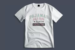Pajamas All Day is my Valentine SVG PNG Product Image 2