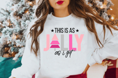 Funny Christmas SVG - Pink Jolly Christmas SVG Design Product Image 2