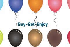 Balloon Clipart - Gradient Color Balloon Clipart Product Image 3