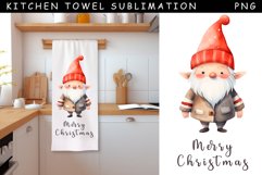 Christmas Gnome Kitchen Towel | Christmas Towel Sublimation Product Image 1