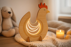 Wood &amp; Acrylic Glow Lamp Laser Cut|night light laser cut Product Image 1