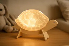Wood & Acrylic Glow Lamp Laser Cut|Home Décor|Table Led Lamp Product Image 1