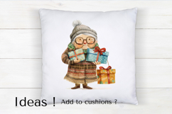 Christmas Grandma Clipart PNG Funny Festive Gift Design Product Image 4