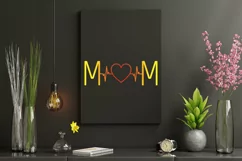 MOM Heartbeat T-Shirt Design | Happy Mother's Day Product Image 3