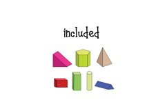 3D Geometric Shapes Clipart | All kinds of Shape Clipart Product Image 2