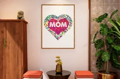 Mom in Heart T-Shirt Design | Happy Mother's Day Product Image 3