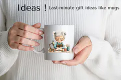 Cute Grandma Crafting Clipart PNG for DIY and Cards Product Image 2
