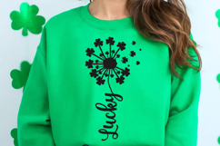 Lucky Dandelion Flower SVG | ST Patricks Day SVG T Shirt PNG Product Image 3