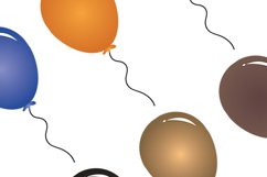 Balloon Clipart - Gradient Color Balloon Clipart Product Image 2