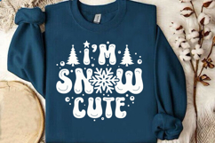 I'm Snow Cute | Funny Christmas PNG | Pink Snow SVG Design Product Image 3
