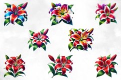 Watercolor Lily Clipart Bundle Product Image 6