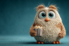 Cute Chicken And Pop Corn Wallpaper 03 Product Image 1