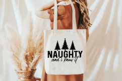 Naughty And I Know It | Funny Christmas SVG | Christmas Tree Product Image 3